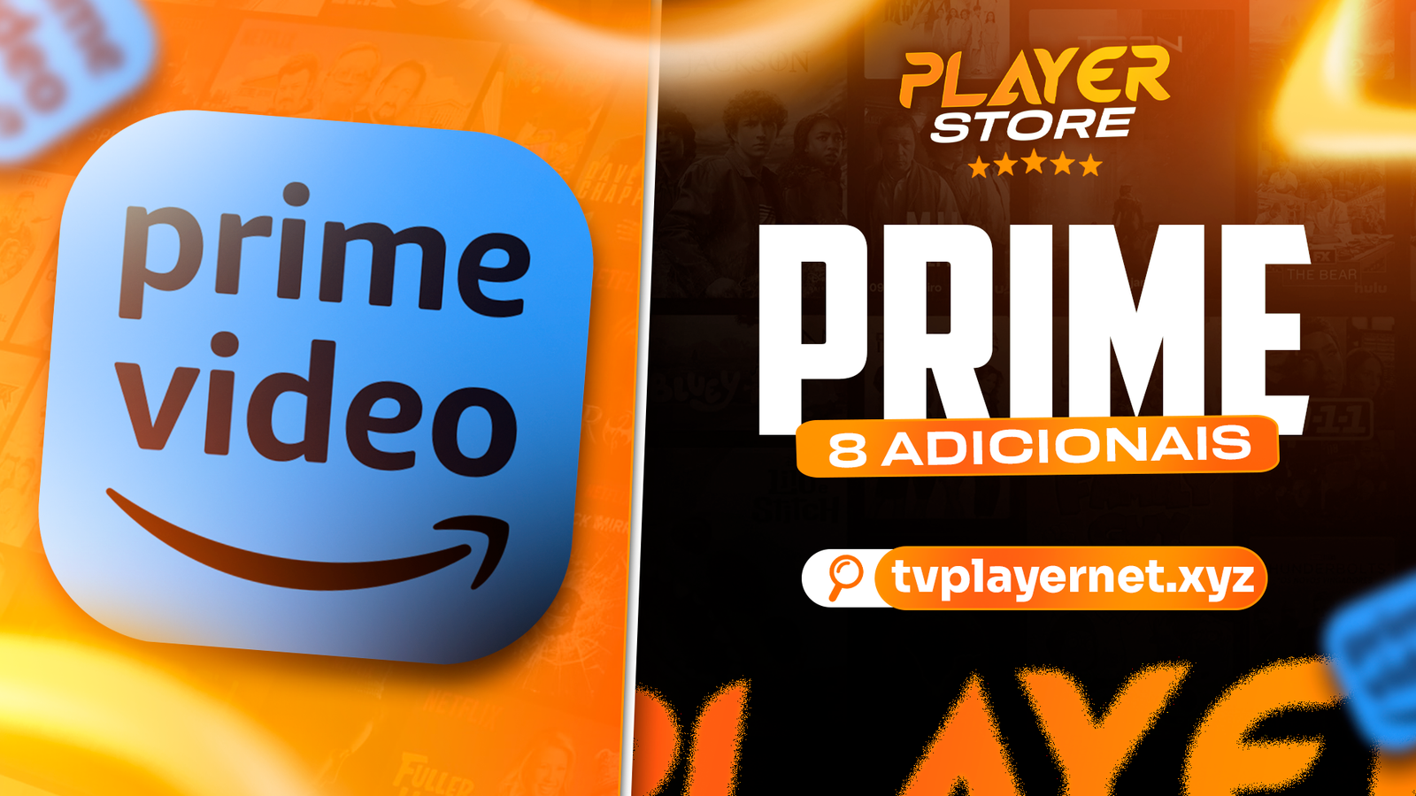 CONTA PRIME VIDEO + 8 ADICIONAIS