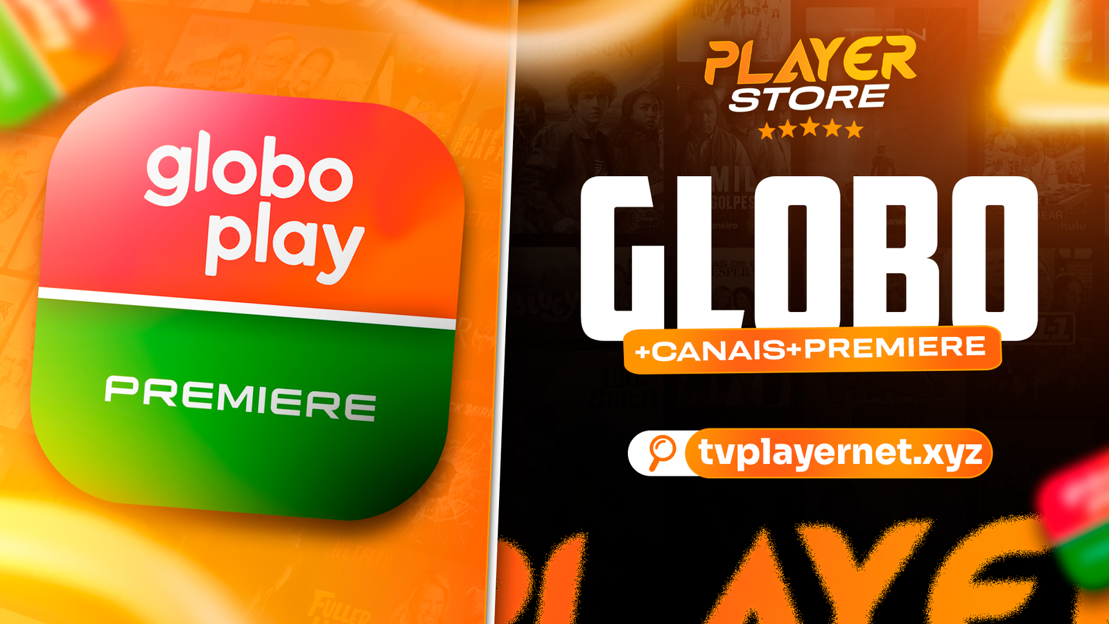 CONTA GLOBOPLAY + CANAIS + PREMIERE