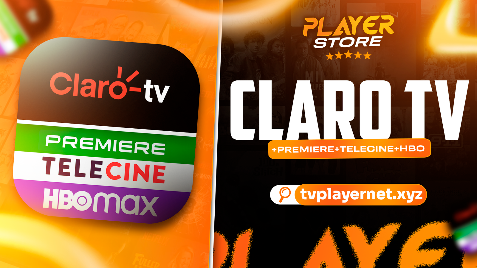 CONTA CLARO TV + PREMIERE + TELECINE + MAX